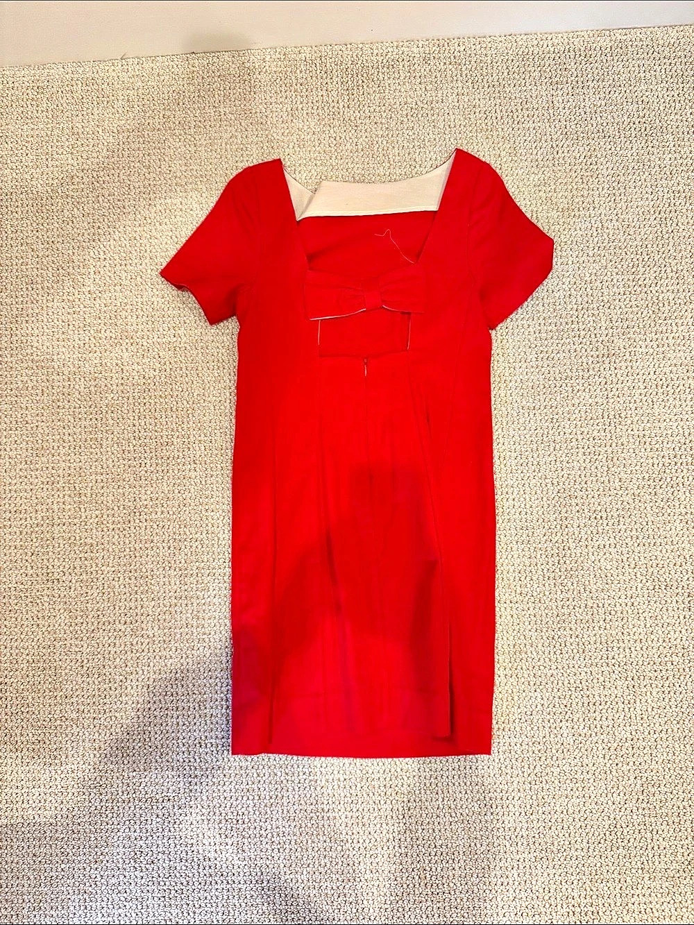 Maeve Sleeveless Back-Bow Mini Dress Red Size 0